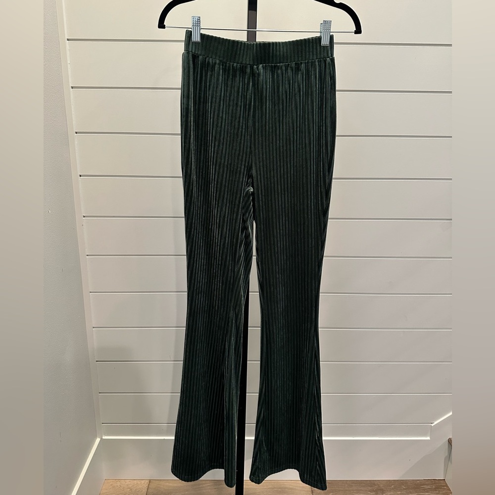 Olive Green Velvet Pants